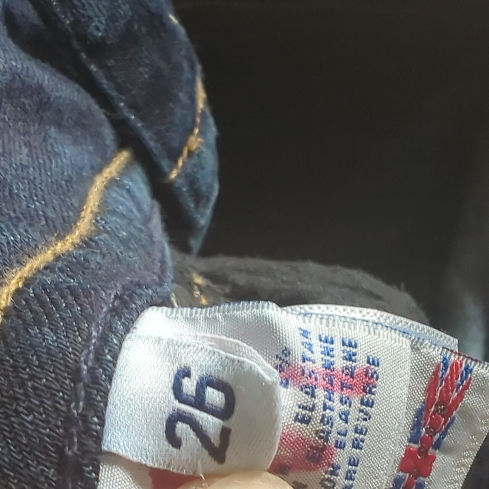 HUDSON"Rebel" Signature bootcut darkwash jeans #W170DHK sz 26x35.5L TALL euc - Picture 13 of 14